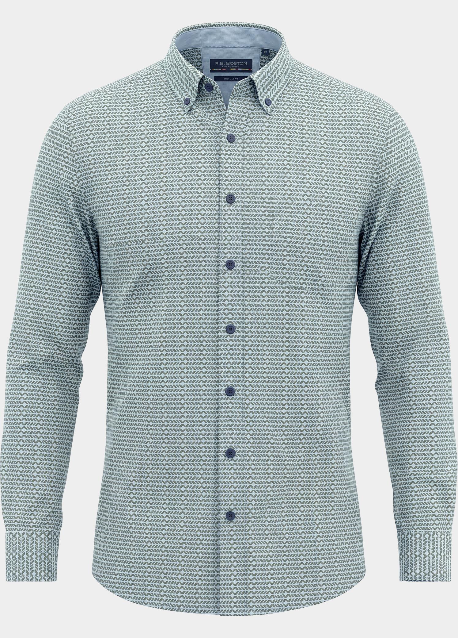 R.B. Boston Overhemd heren Multi Franklin 627670/702