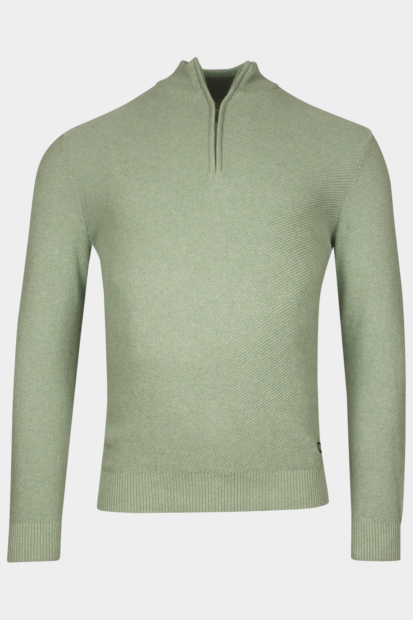 Baileys Half Zip Groen Pullover 1/2 zip diagonal str 518462/725