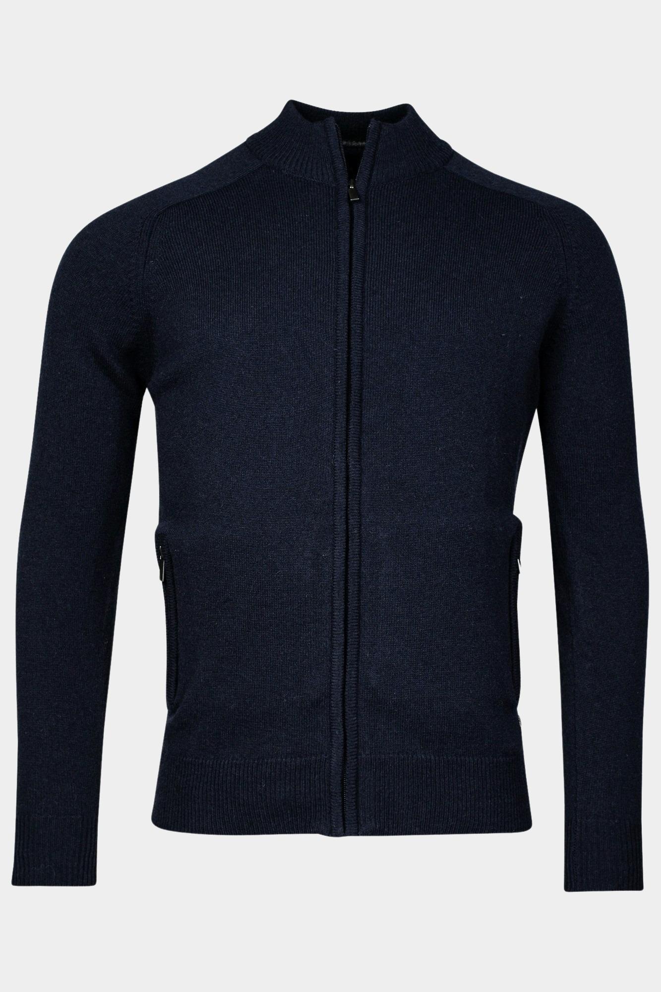 Baileys Vest Blauw Cardigan Zip  single knit 320096/60