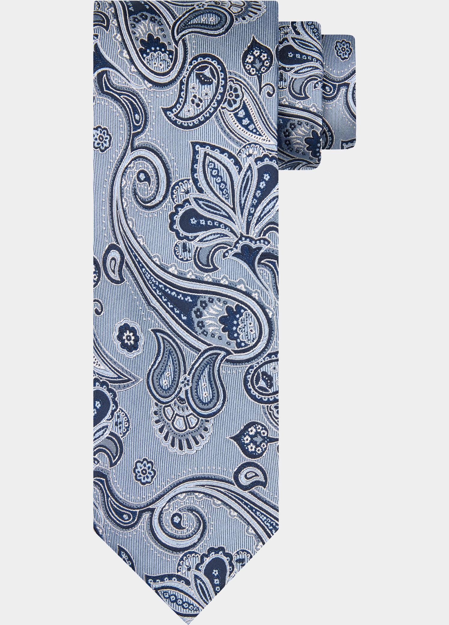 Profuomo Stropdas Blauw TIE SILK WOVEN BLUE PPWA30046/B