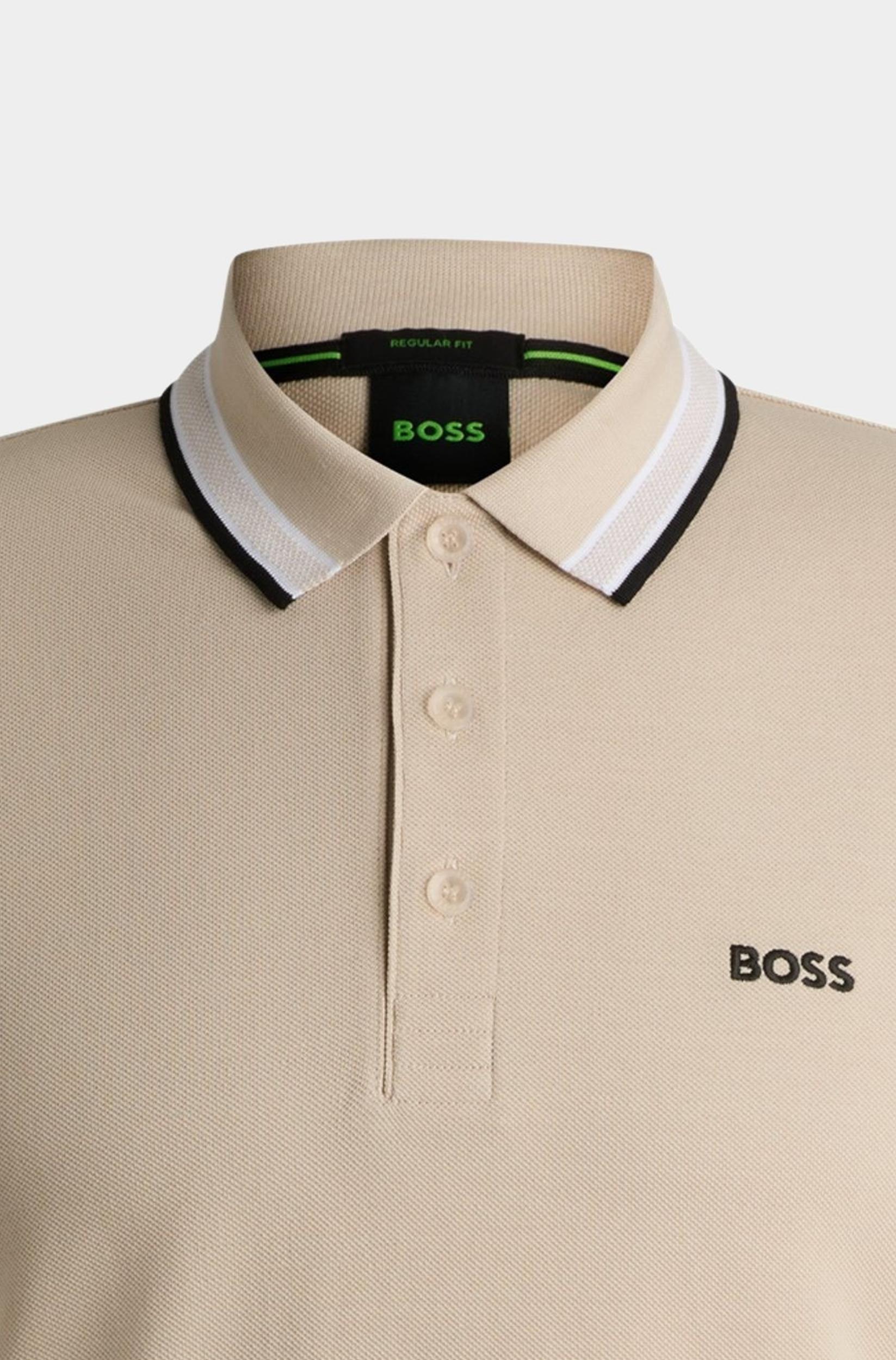 BOSS Green Polo korte mouw Beige Paddy 10241663 01 50469055/284
