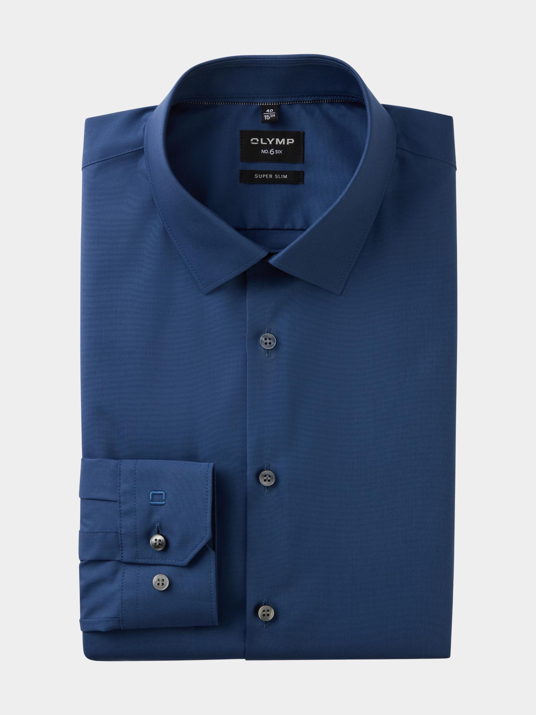 Olymp Business hemd lange mouw Blauw No. Six 046664/13