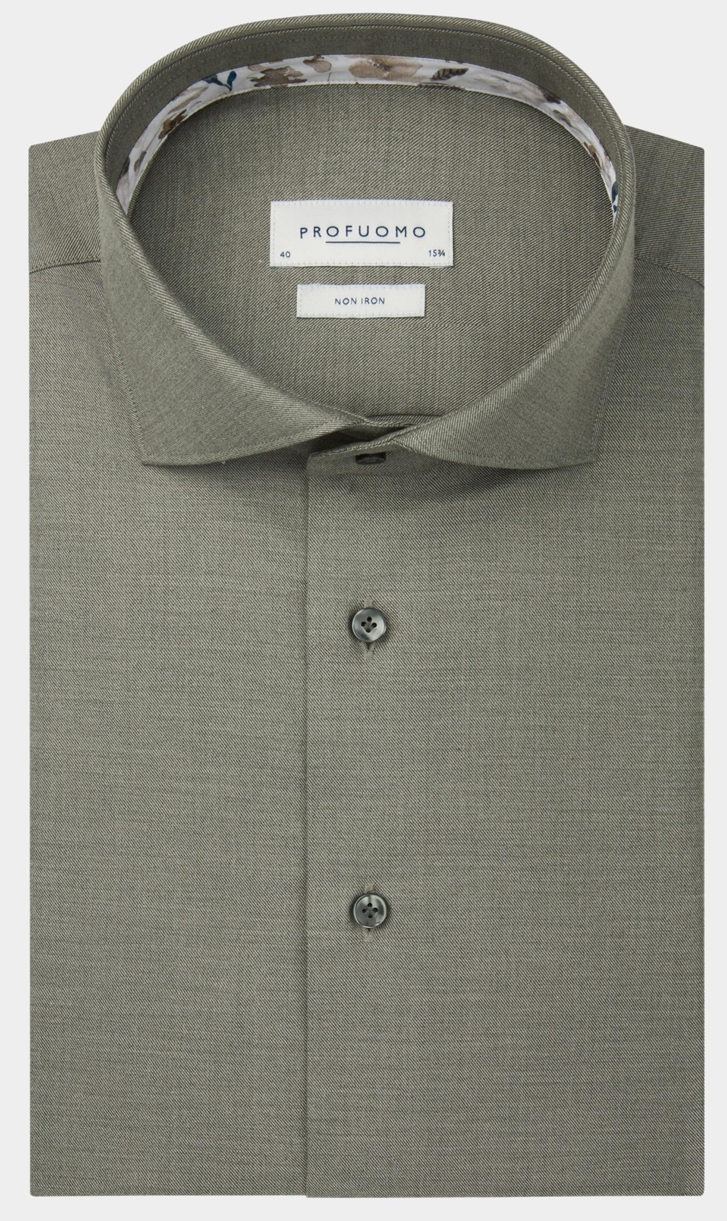 Profuomo Business hemd lange mouw Groen  PPWH30008D/Z