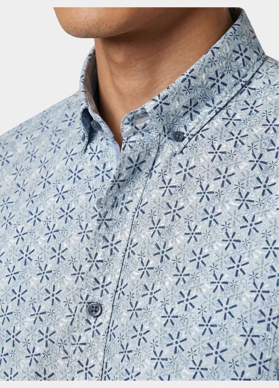 R.B. Boston overhemd korte mouw heren Groen Marshall SS Button Down 616670/708