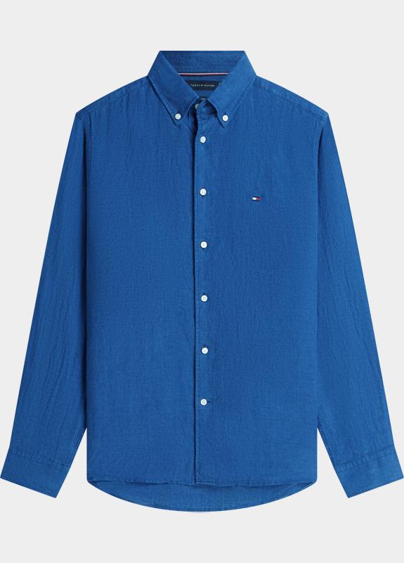 Tommy Hilfiger Casual hemd lange mouw Blauw PIGMENT DYED LI SOLID RF SHIR MW0MW41530/C3I