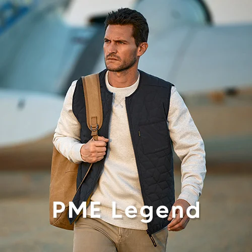 PME Legend heren gewatteerd bodywarmer in donkerblauw — bekijk de collectie