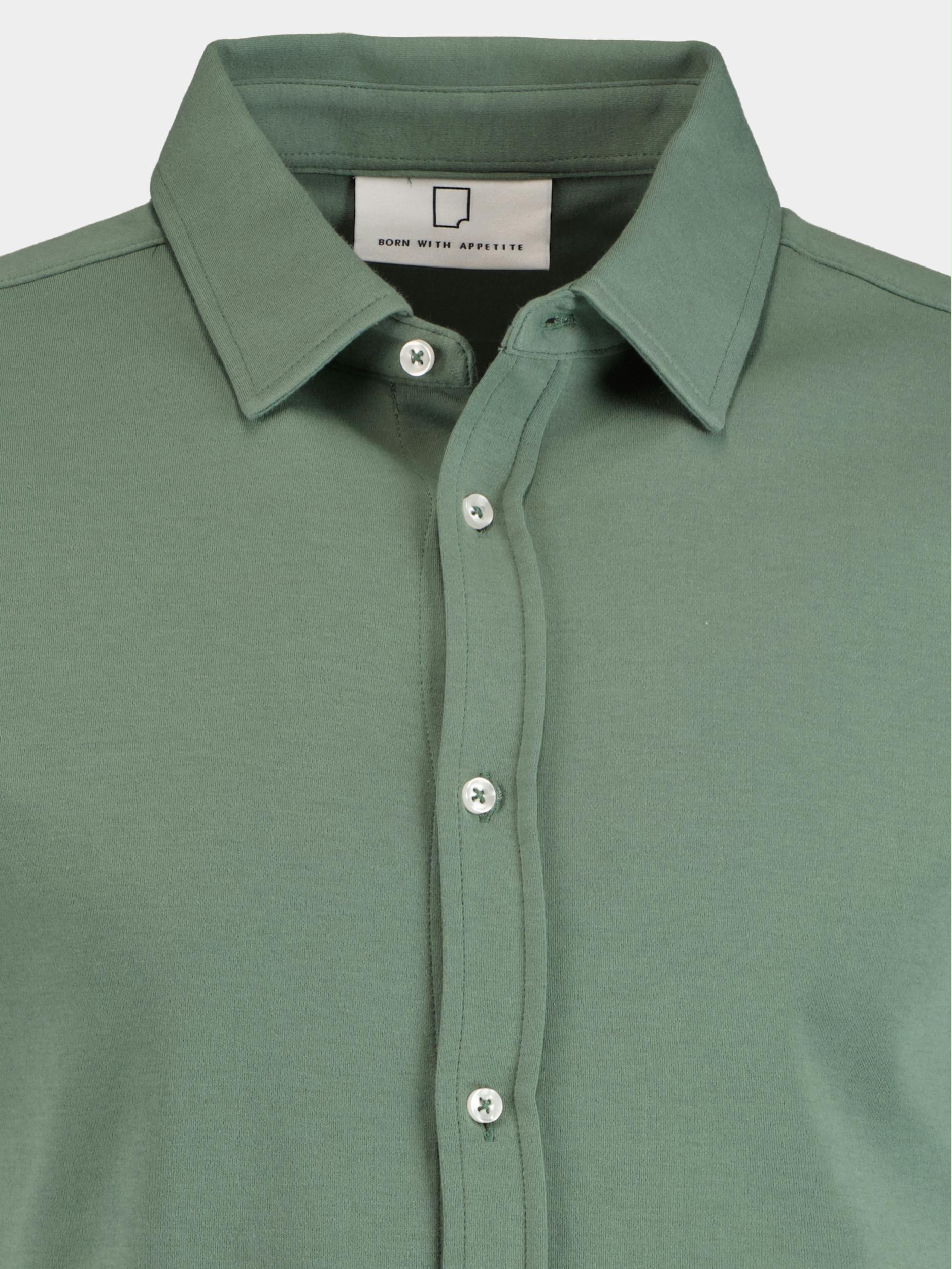 Born With Appetite Casual hemd korte mouw Groen Earl Shirt Sl 22108EA28/903 dusty green