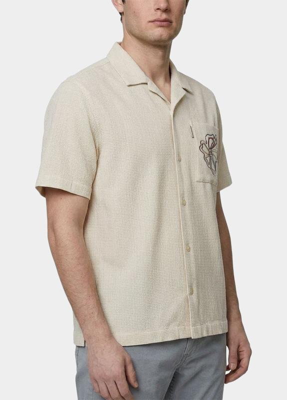 Cast Iron Casual hemd korte mouw Blauw Short Sleeve Shirt Yarn dye s CSIS2605280/7041