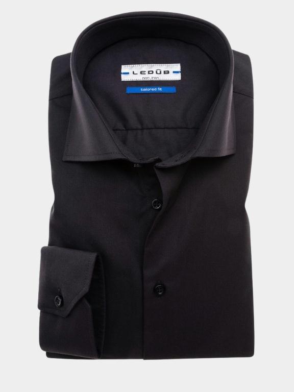 Ledub Business hemd lange mouw Zwart Business overhemd lange mouw 0033528/290000