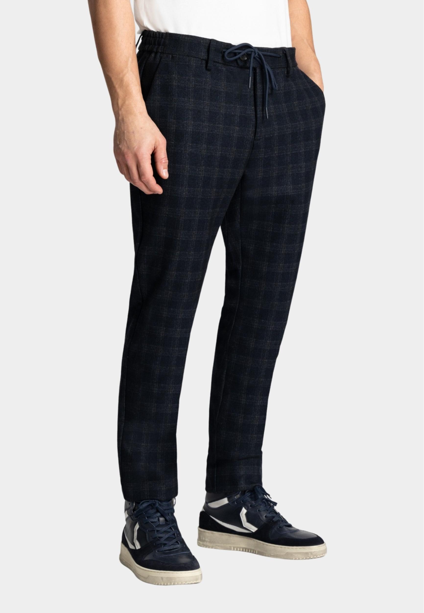 Dstrezzed Katoenen Broek Blauw Lancaster Tapered 501780/639