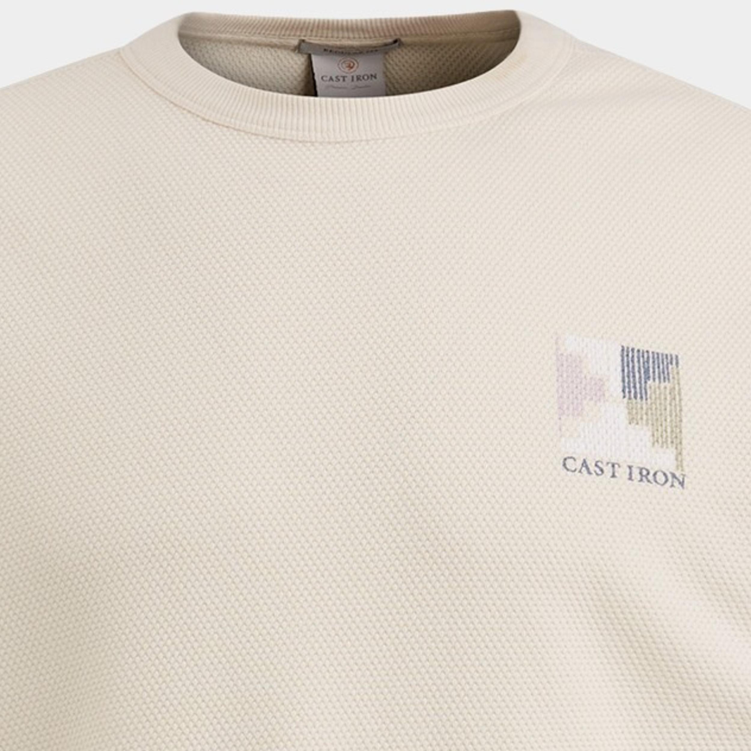 Cast Iron Sweater Beige Long sleeve r-neck popcorn CLS2403250/7176
