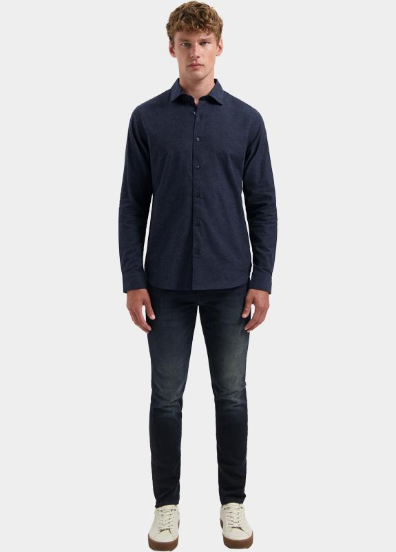 Dstrezzed Casual hemd lange mouw Blauw DS_Olav Shirt 303762-AW25/649