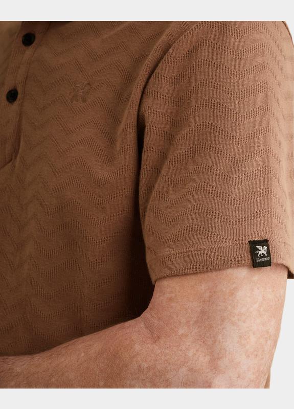 Vanguard T-shirt korte mouw Bruin Short sleeve r-neck jacquard VPSS2604858/8202