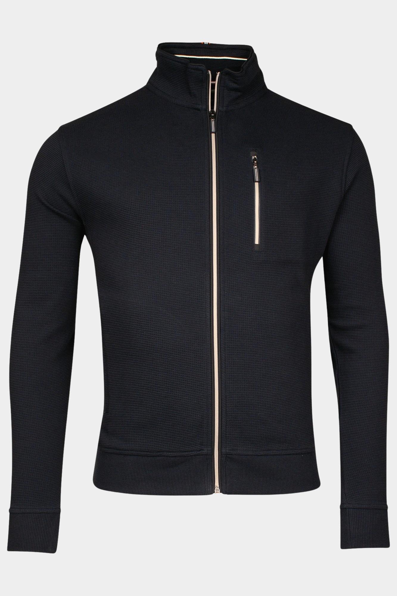 Baileys Vest Blauw Sweat Cardigan Zip all over W 412242/60