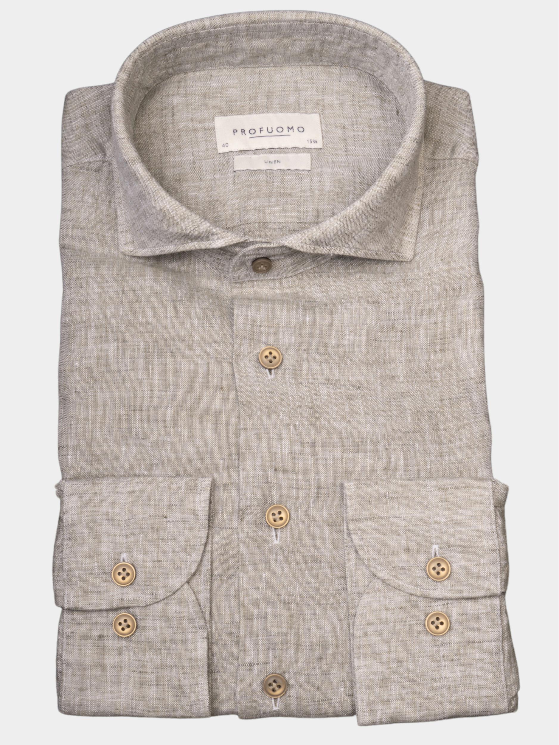 Profuomo Business hemd lange mouw Groen  PPTH100068/