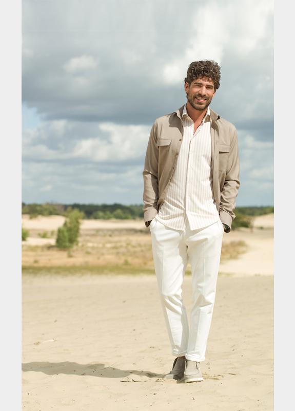 Ledub Business hemd lange mouw Bruin  0143465/620-000-000