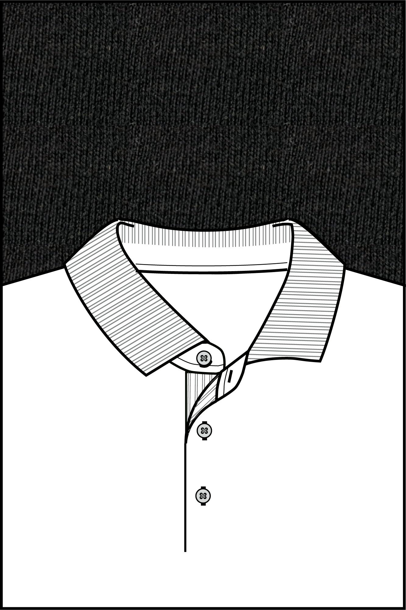 Baileys Polo lange mouw Zwart Pullover Polo Collar - Placke 520063/90