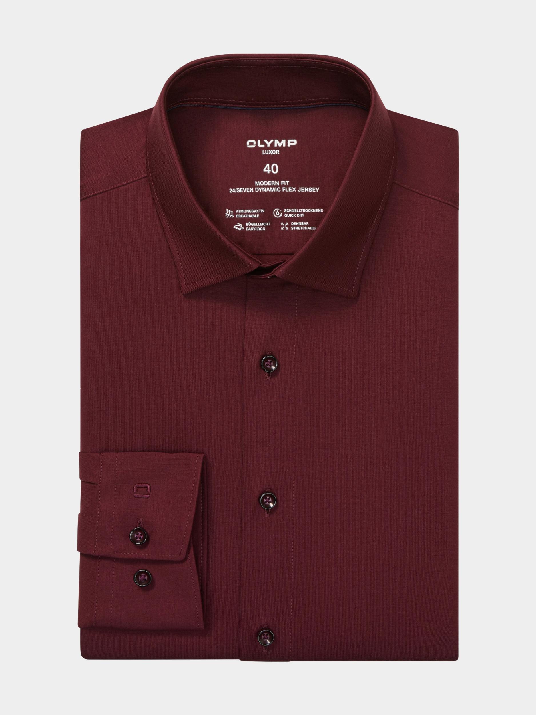 Olymp Business hemd lange mouw Rood 24/7 Luxor 120264/38