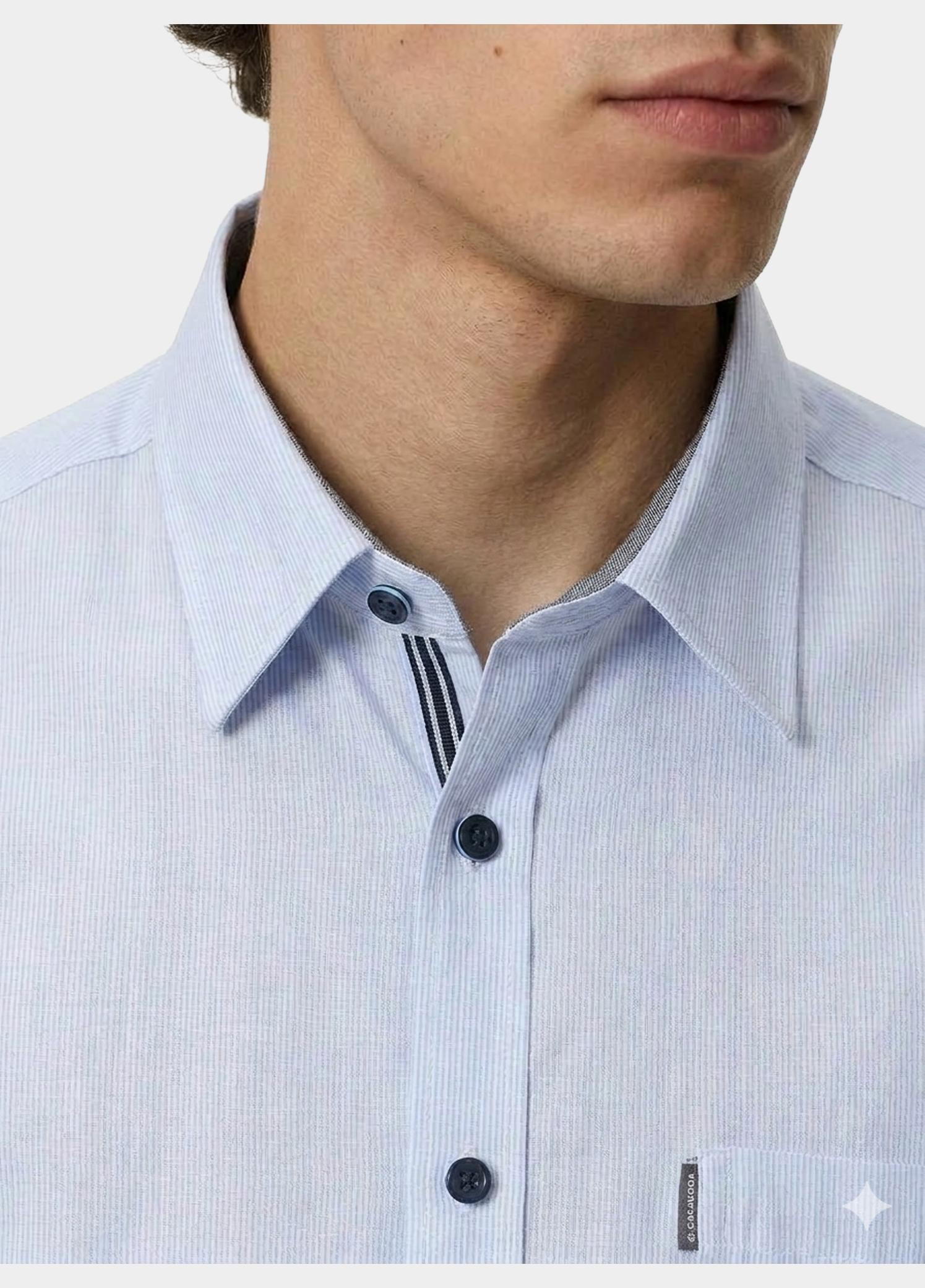 Casamoda Casual hemd korte mouw Blauw Kent Casual Fit 1/2Arm_ 126131281/101