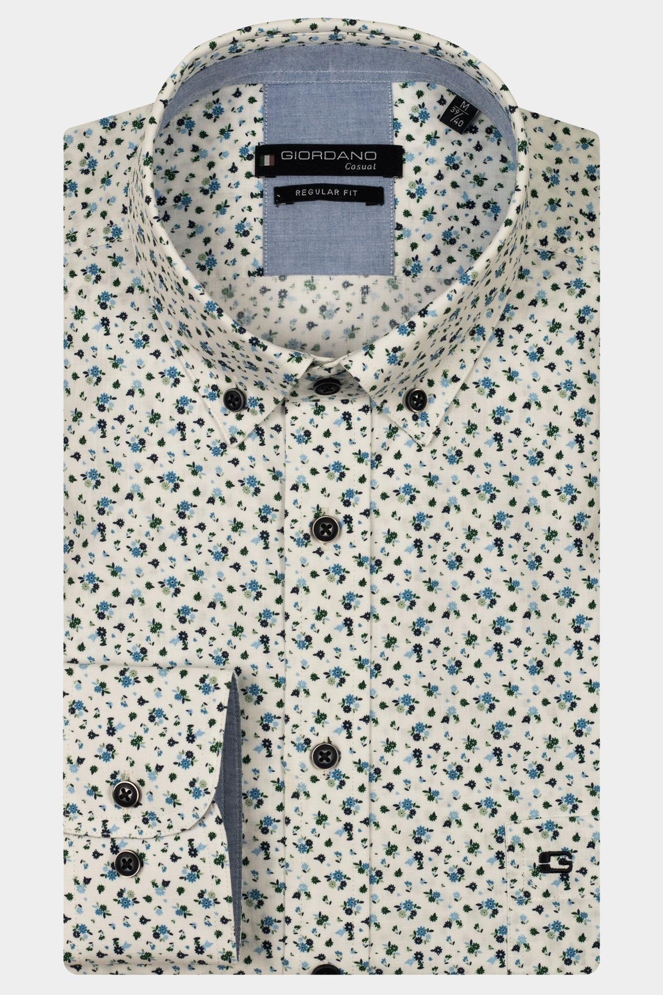 Giordano Casual hemd lange mouw Groen Ivy long sleeve button down l 517030/70