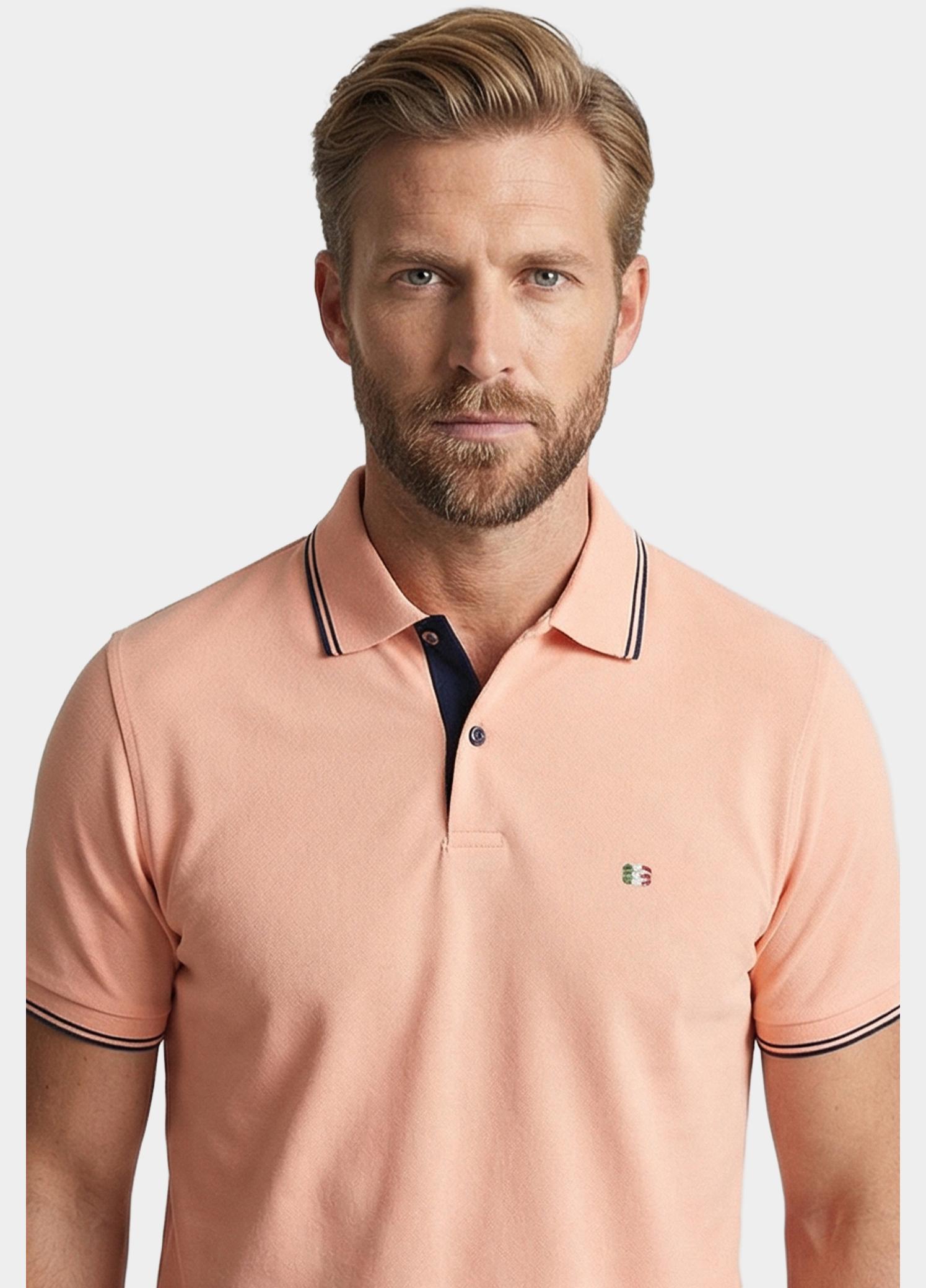 Giordano Polo heren Roze Nico Signature Polo SS Two-Pl 616587/25