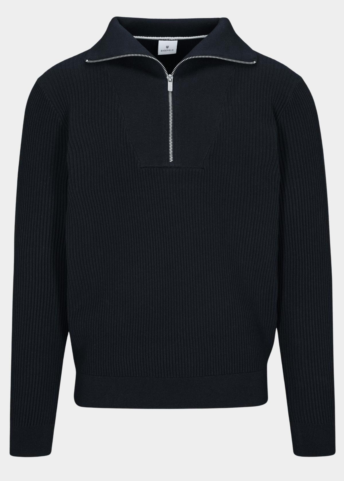 Basefield Pullover Blauw NOS Zip Troyer Pullover 219018493/654