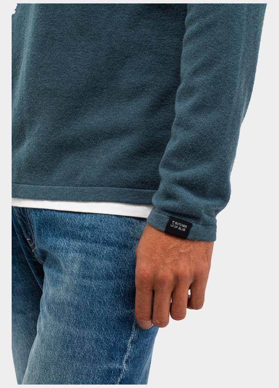 Butcher of Blue Polo lange mouw Blauw Clifden Polo M2126015/817