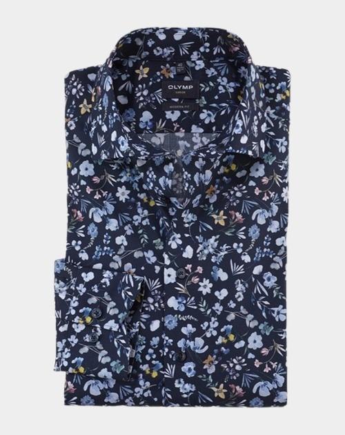 Olymp Business hemd lange mouw Blauw Luxor 125674/18