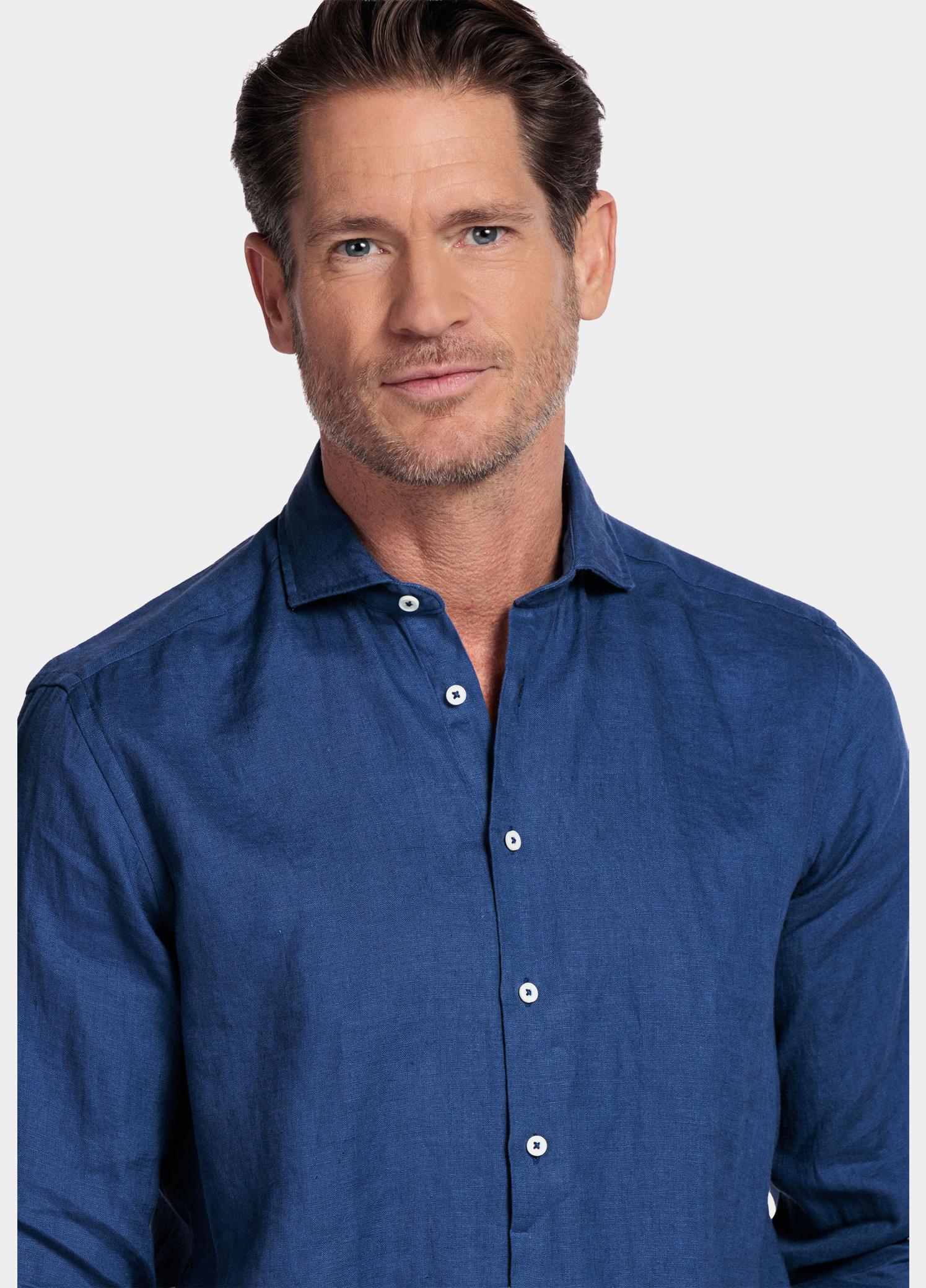 Giordano Overhemd heren Blauw Row Long Sleeve Cutaway Soft 617810/63