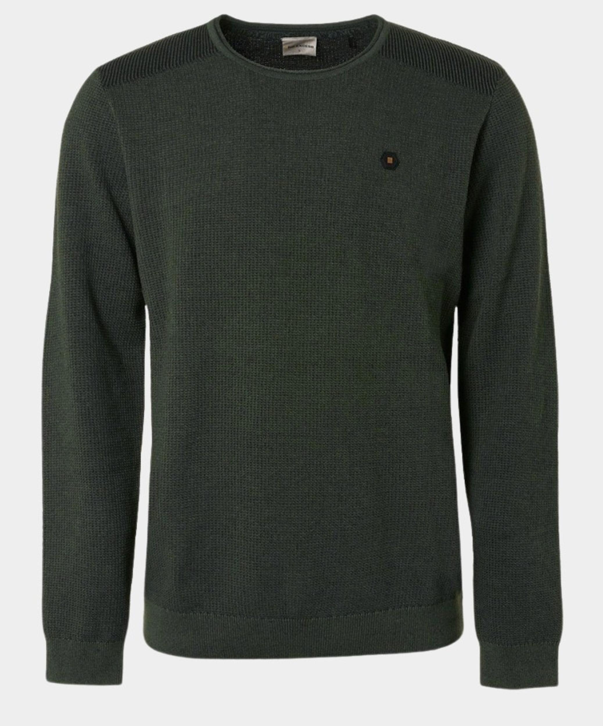No Excess Pullover Groen Pullover Crewneck 2 Coloured 21230821SN/052
