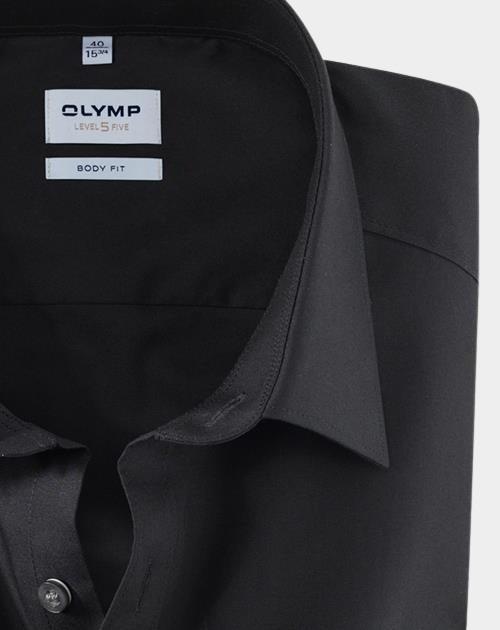 Olymp Business hemd korte mouw Zwart Level Five 609012/68