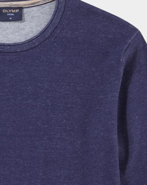Olymp Pullover Blauw Rundhals Strick 535585/18