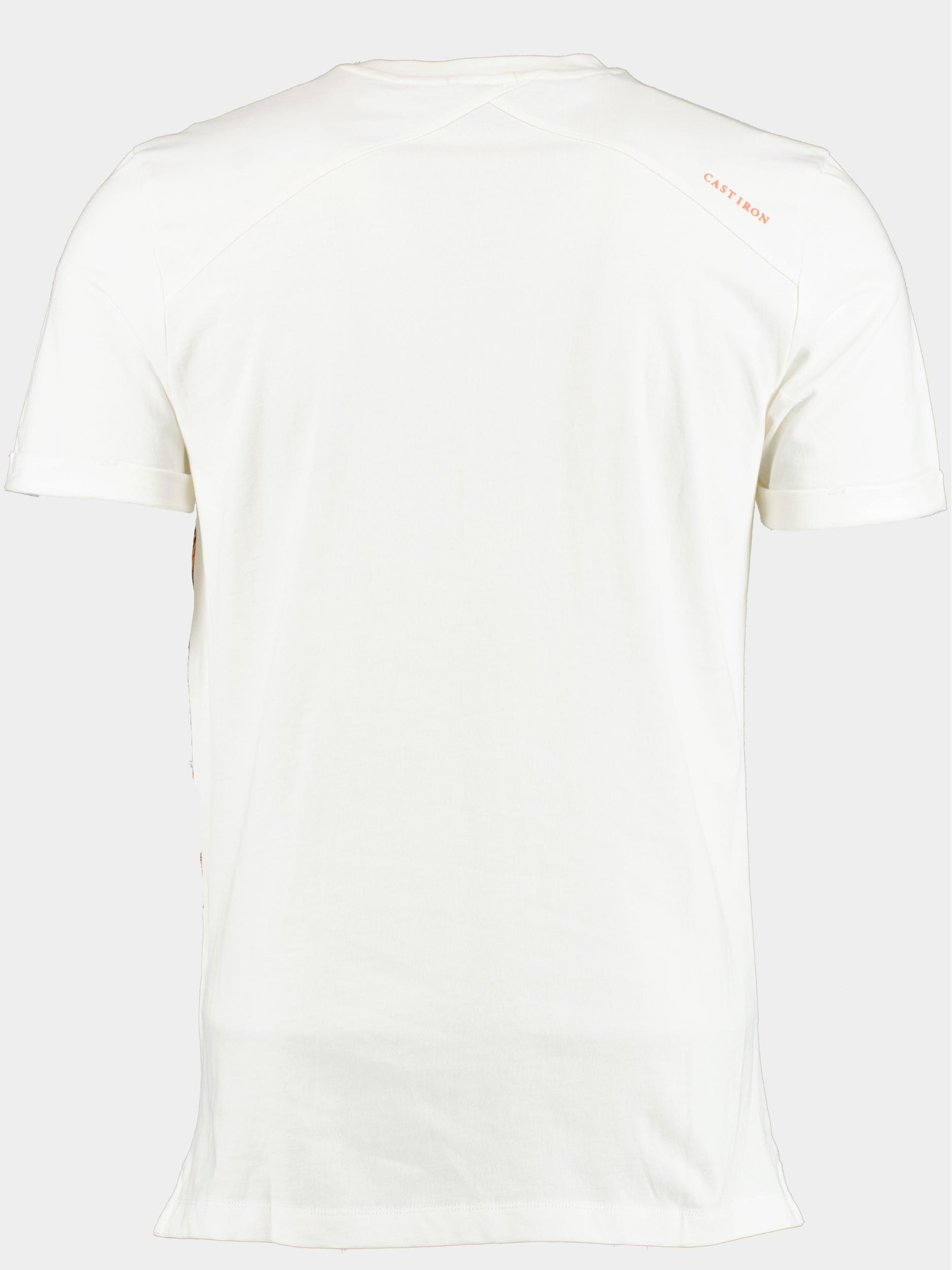 Cast Iron T-shirt korte mouw Wit Short sleeve r-neck regular f CTSS2305572/7002