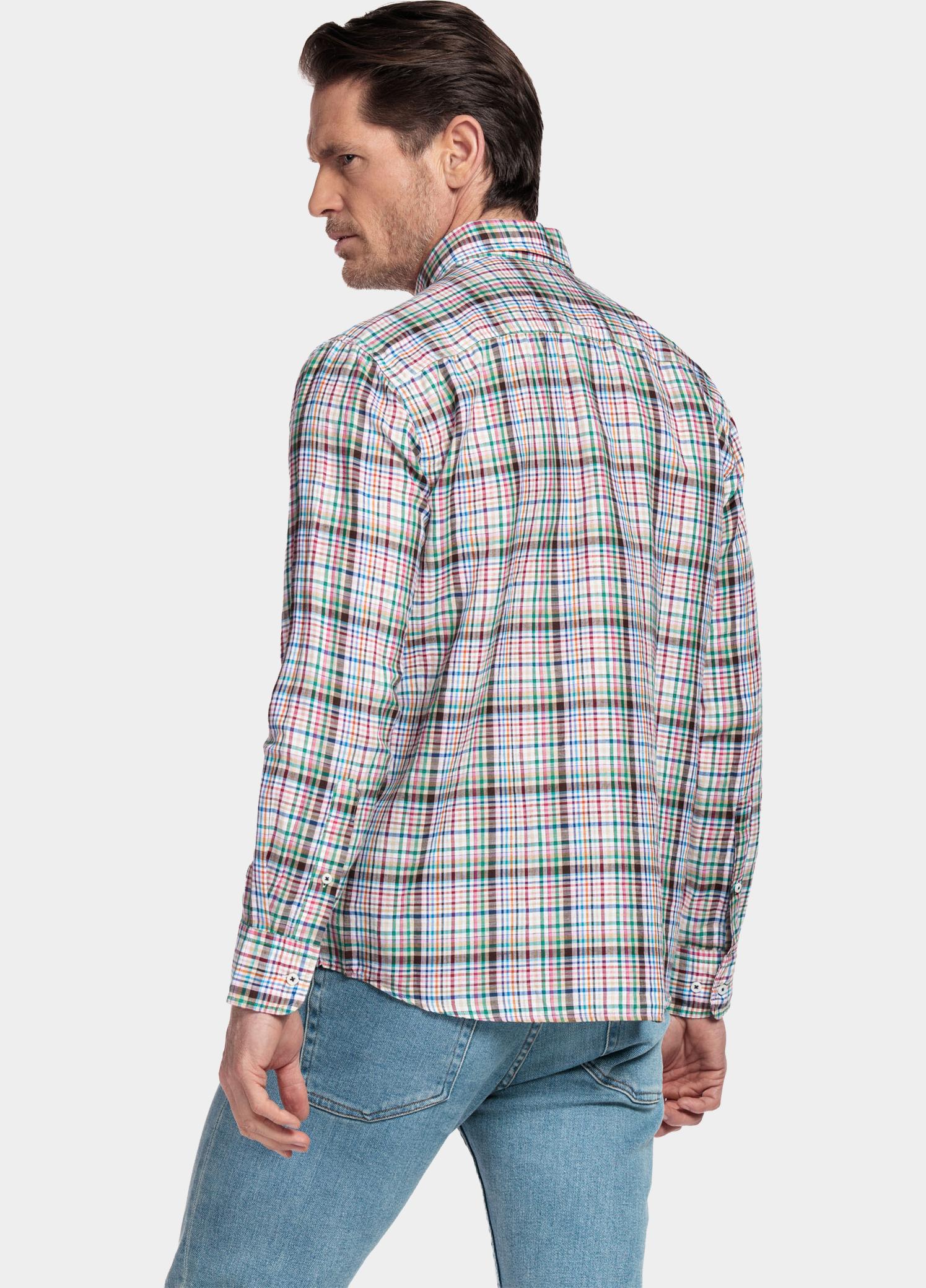 Giordano Overhemd heren Rood Brando Long Sleeve Button Dow 617307/30