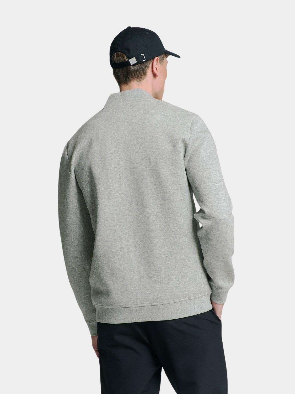 No Excess Vest Grijs Sweater Full Zipper Pique Bom N1006/102