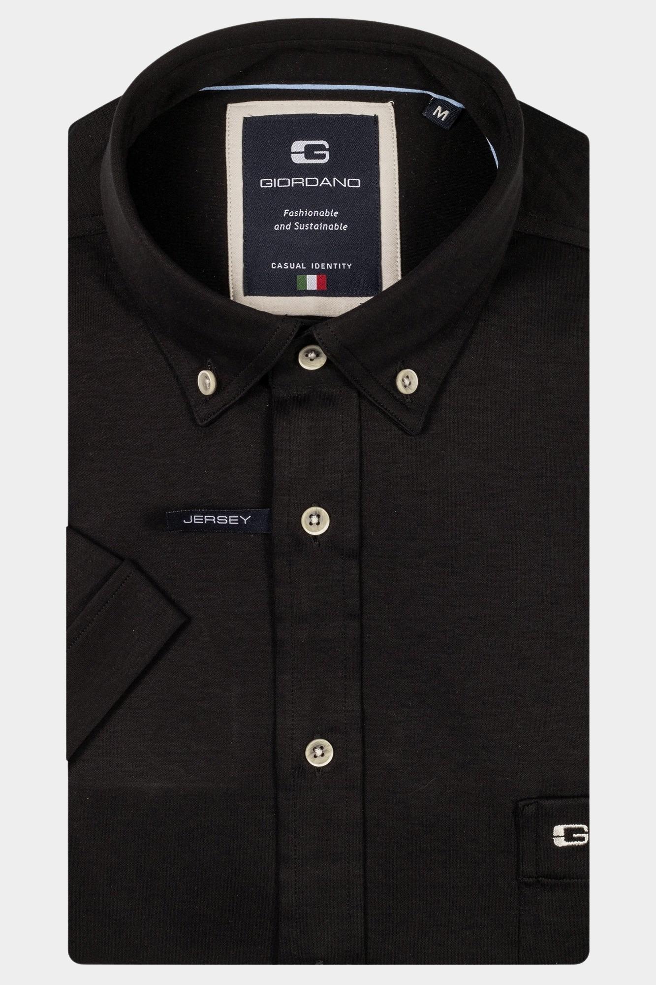 Giordano Casual hemd korte mouw Zwart League short sleeve button do 516078/90