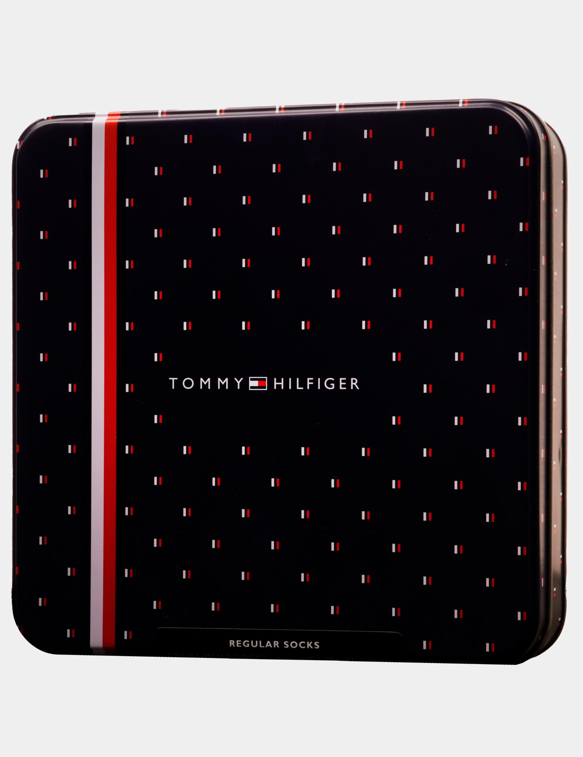 Tommy Hilfiger Cadeaubox Sokken Blauw TH Men Sock 4P Tin Giftbox 701222193/001
