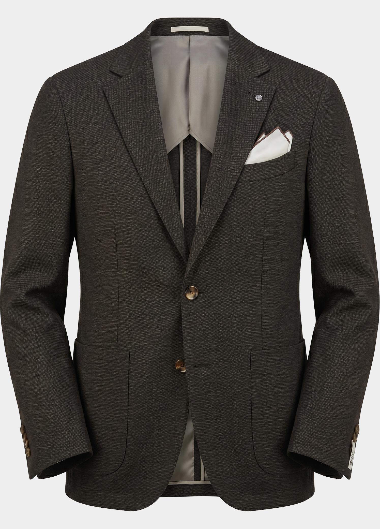 Bos Colbert Bruin Mylo Jersey Jacket Drop 8 253038MY69BO/870 dark brown