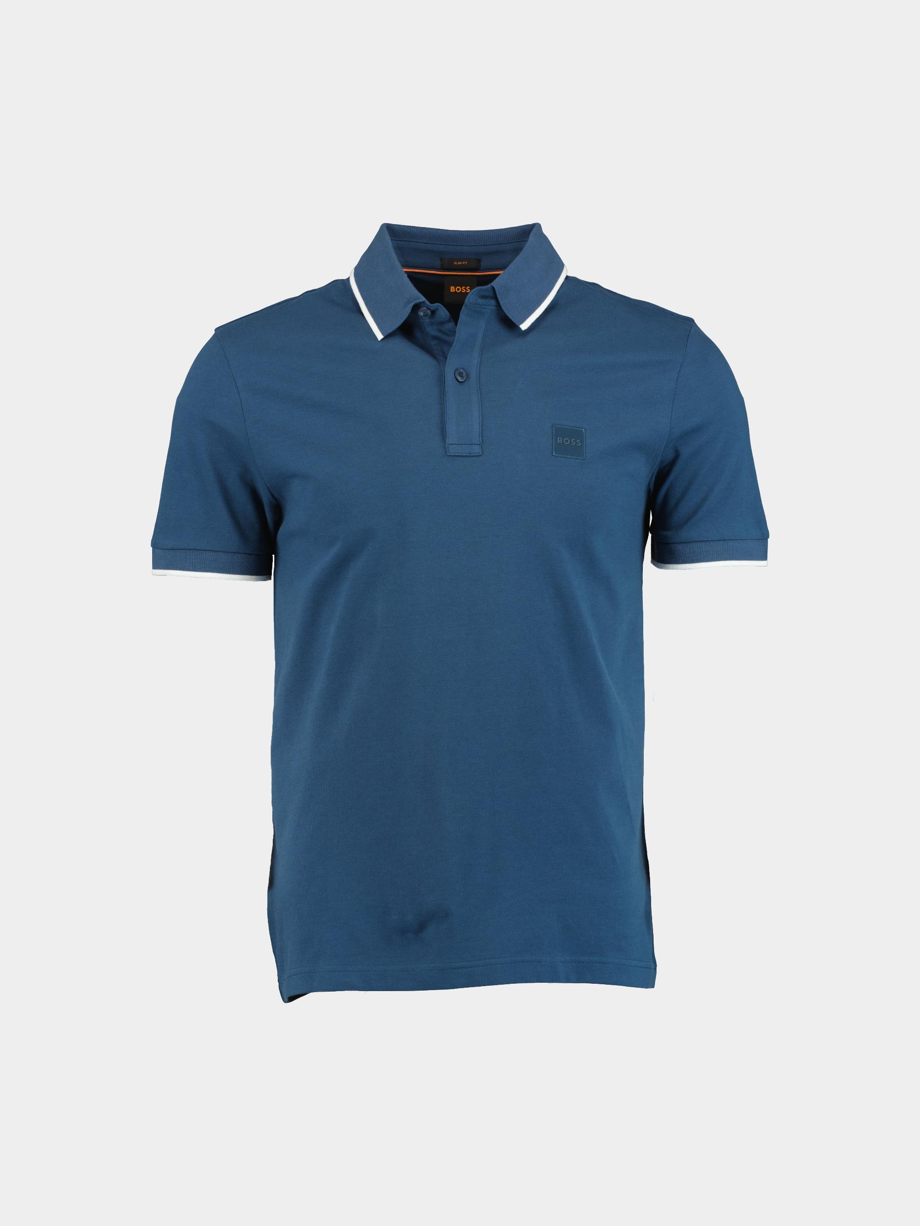 BOSS Orange Polo korte mouw Blauw Passertip 10256683 01 50507699/466