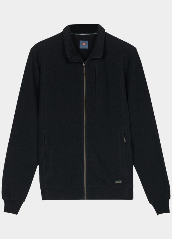 Baileys Vest Blauw Sweat Cardigan Zip  Hi-Low st 522230/60