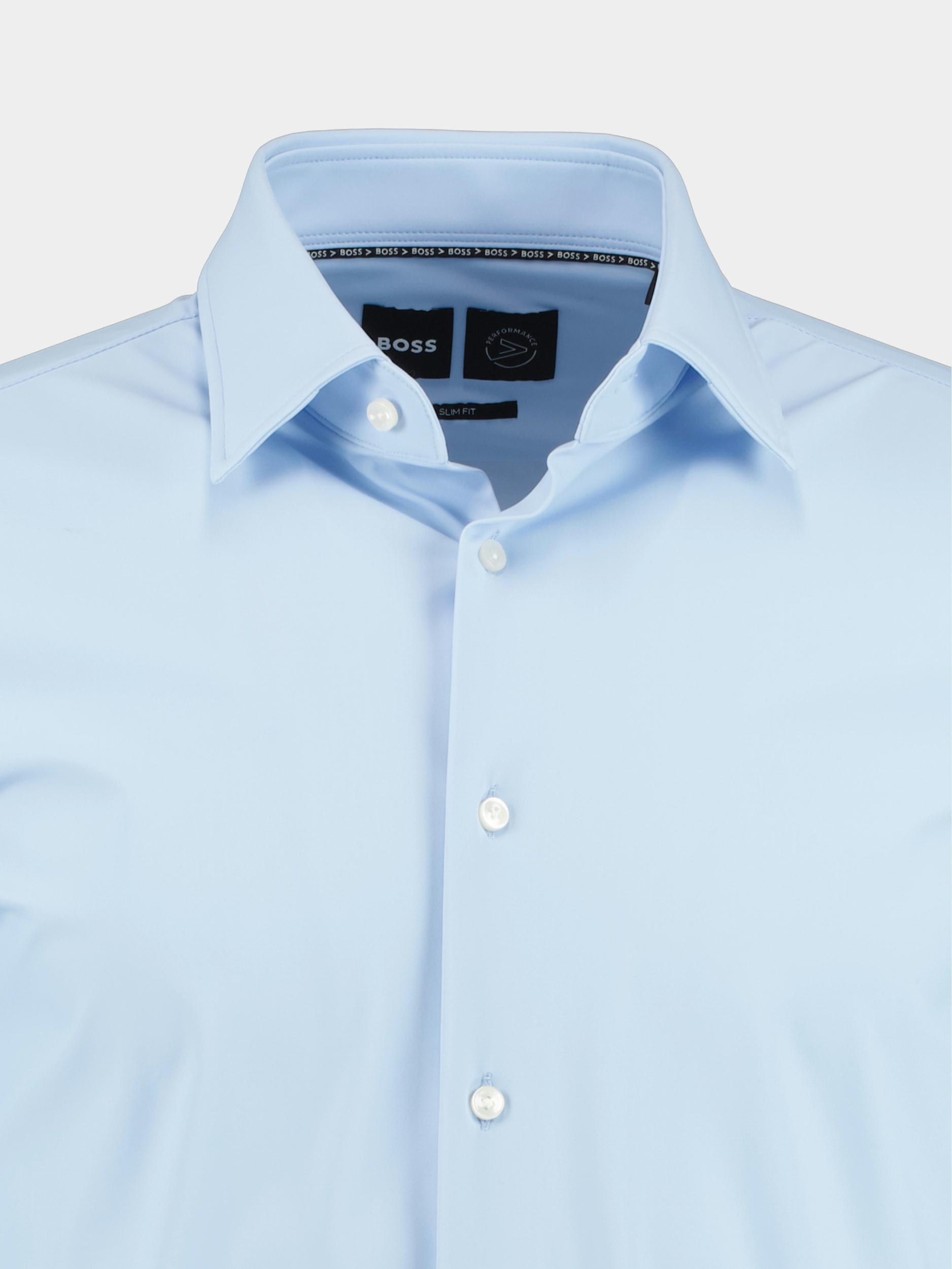 BOSS Black Business hemd lange mouw Blauw P-HANK-kent-C1-222 10248739 0 50490361/450
