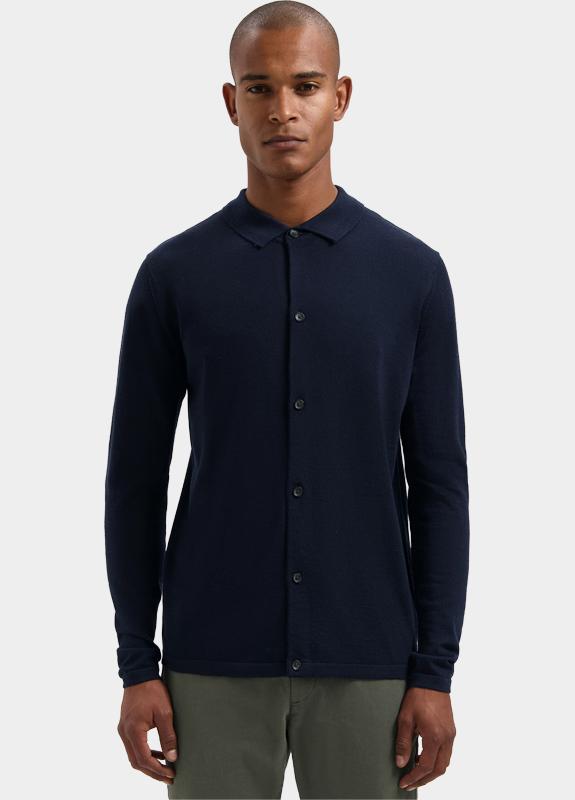 Dstrezzed Casual hemd lange mouw Blauw DS_Destin Poloshirt 405740-AW25/649