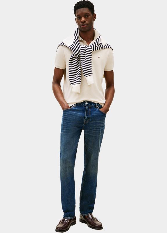 Tommy Hilfiger Polo korte mouw Beige LIQUID COTTON REG SEASONAL PO MW0MW39994/HGF