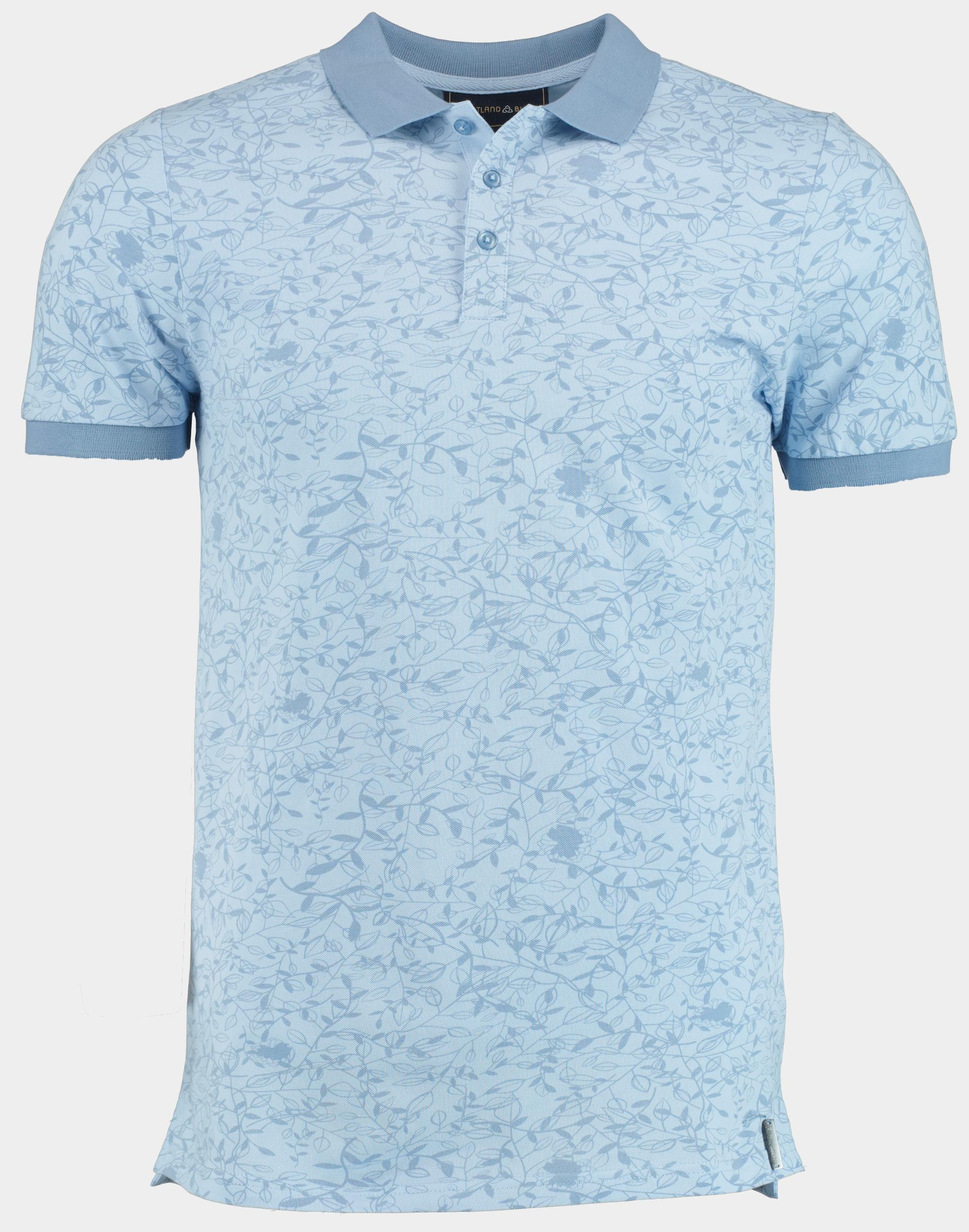 Scotland Blue Polo korte mouw Blauw Philip Polo All Over Print 25108PH12SB/210 light blue