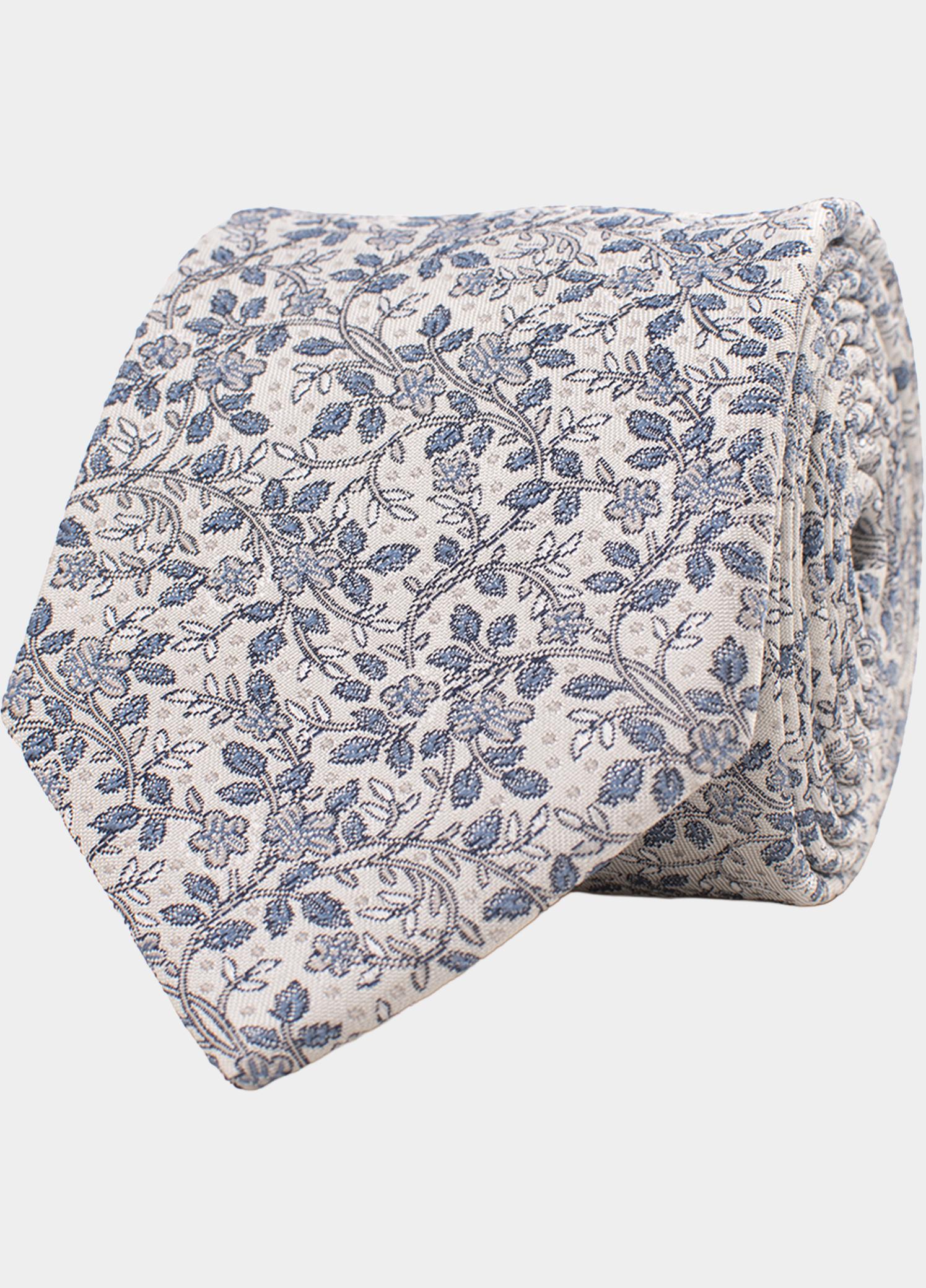 Tresanti Stropdas Blauw GRAZIANO with basic art deco TRTIKA471/801