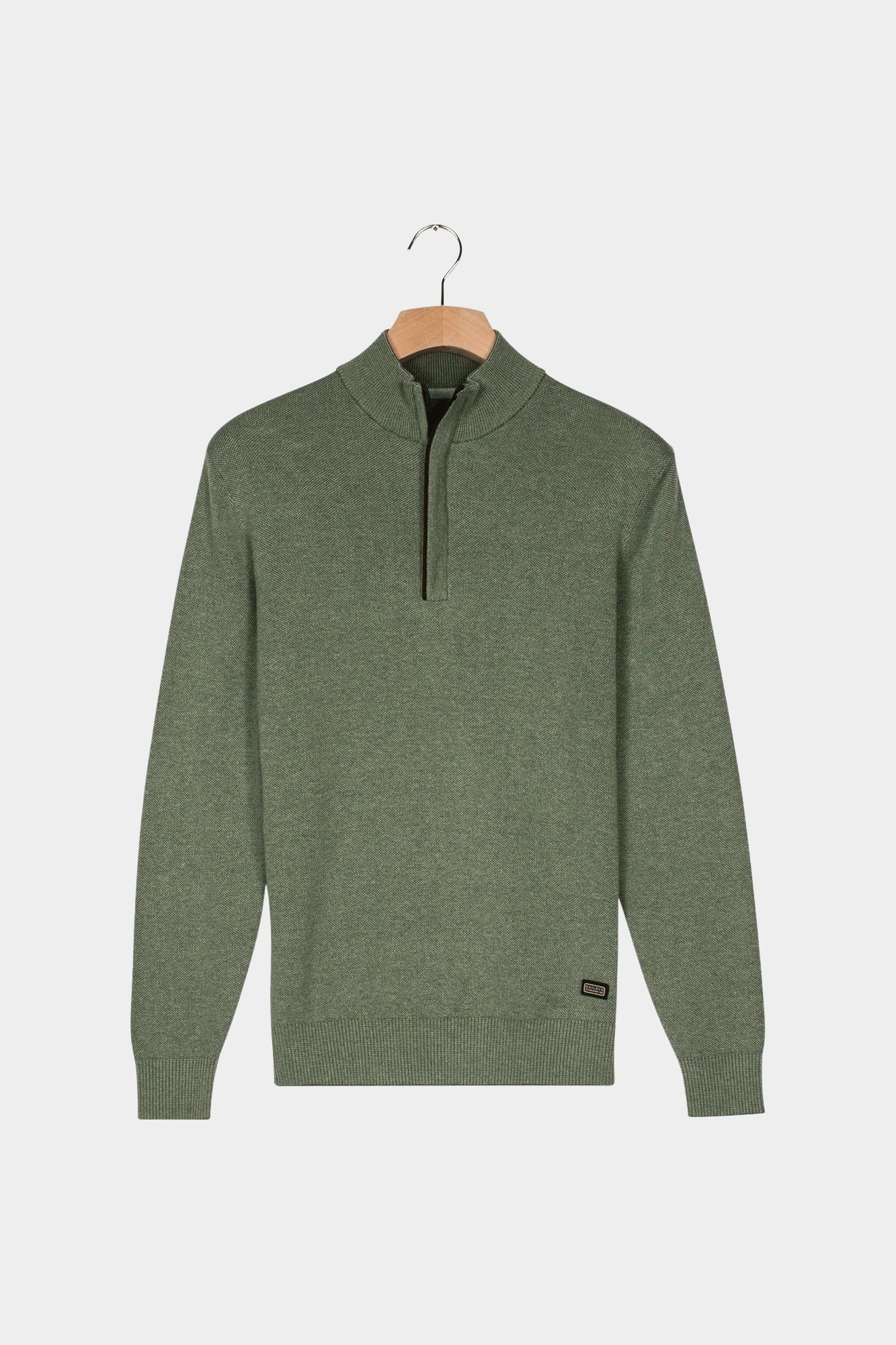 Baileys Half Zip Groen Pullover 1/2 Zip  all-over 2- 528309/735