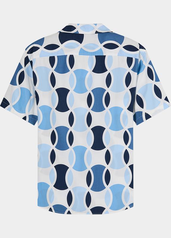 Olymp overhemd korte mouw heren Blauw Casual 401612/15
