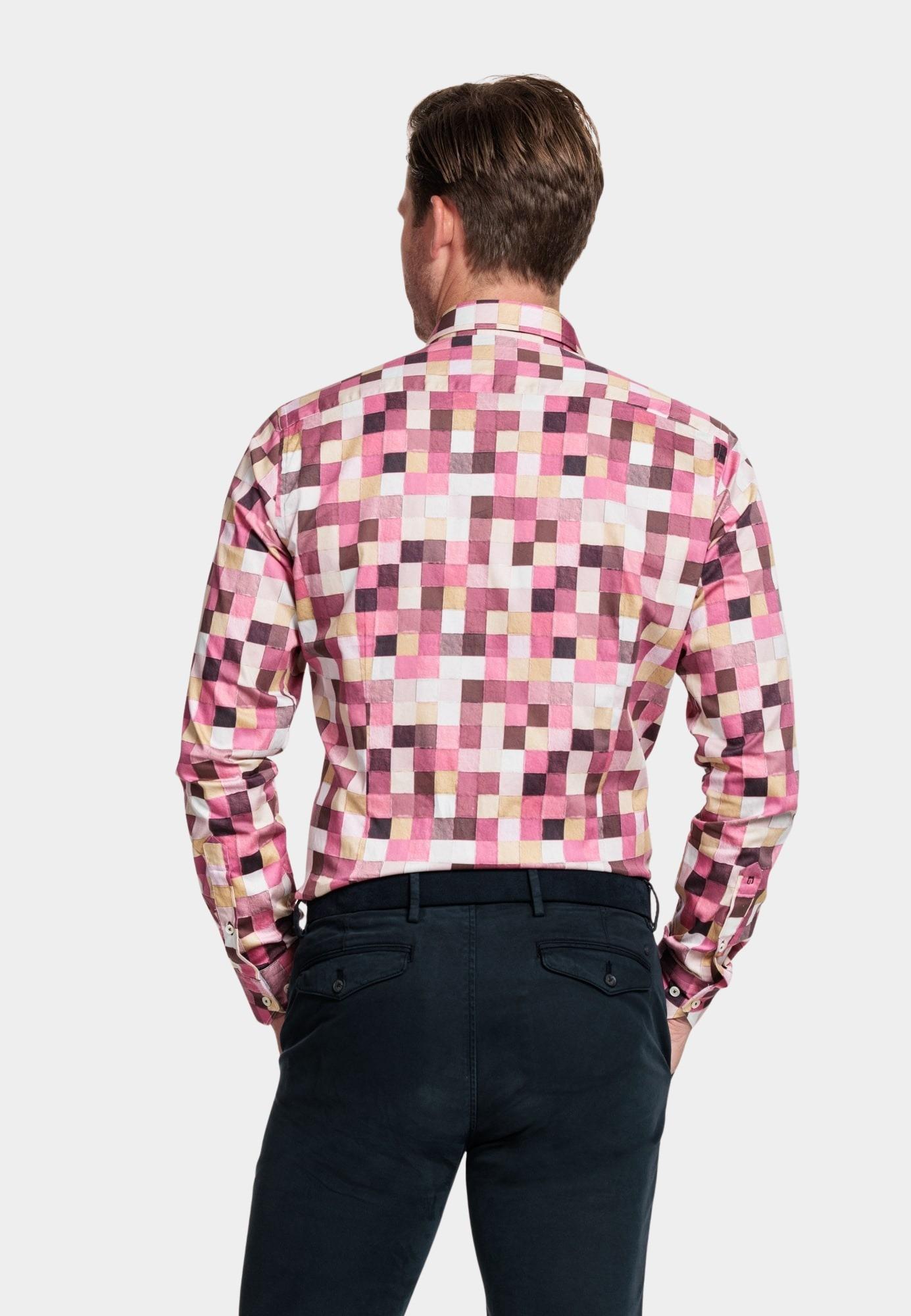 Giordano Casual hemd lange mouw Roze Maggiore, LS Semi Cutaway Big 327809/50