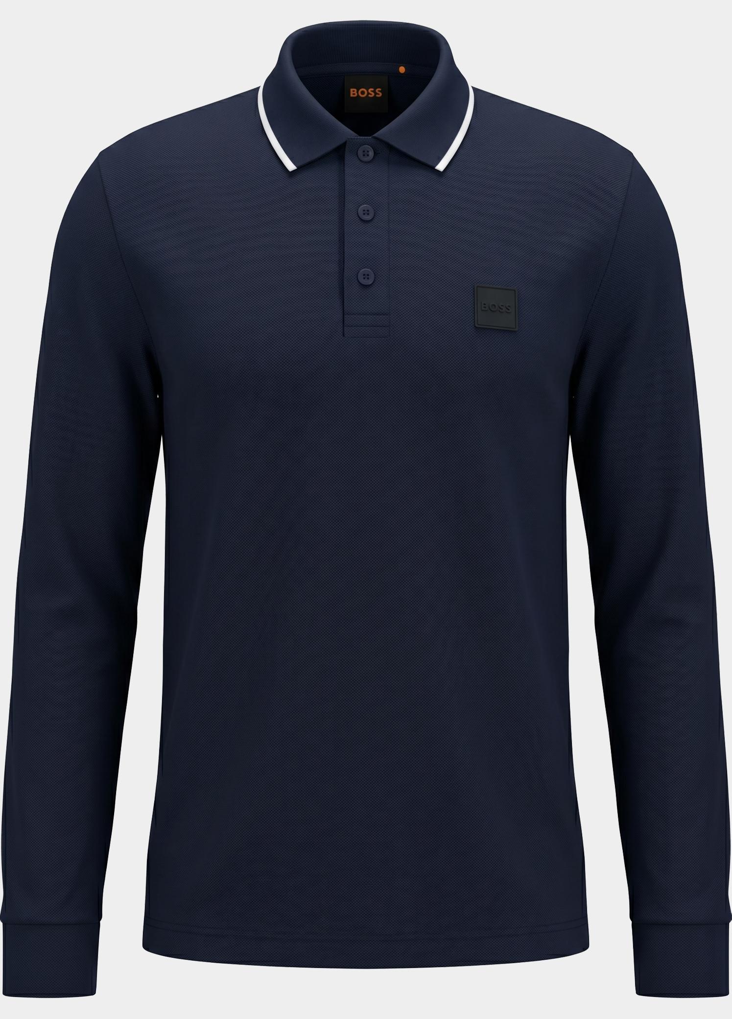 BOSS Orange Polo korte mouw Blauw PasserfordLong 10280967 01 50566186/404