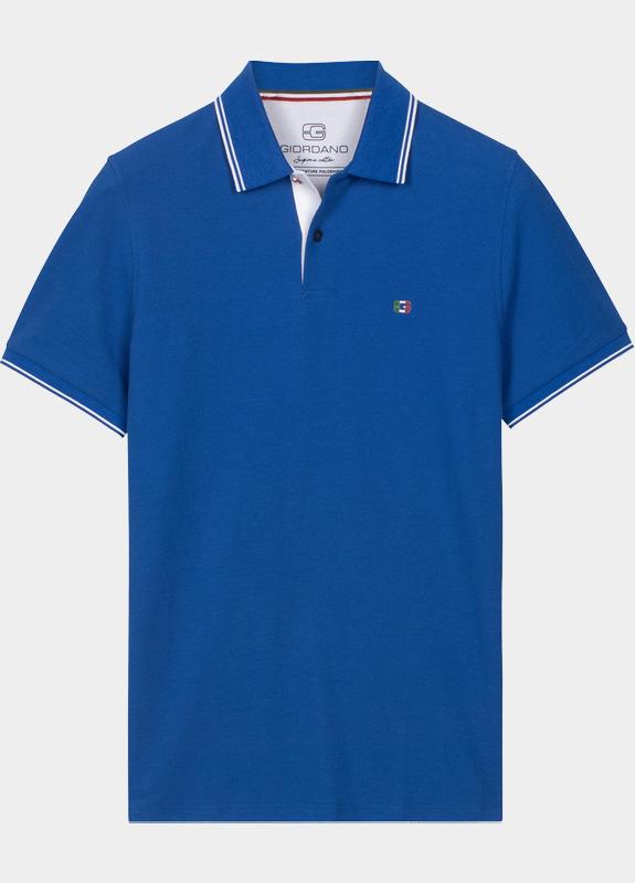 Giordano Polo heren Blauw Nico Signature Polo SS Two-Pl 616587/64